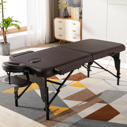 Portable Massage Bed /PU leather Spa Bed/84 Inch long 38 Inch Wide2 Section W/ Adjustable Folding Massage Table