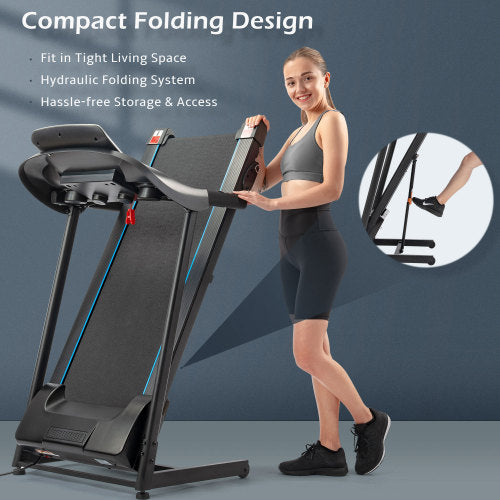 Electric Motorized Treadmill with Audio Speakers, Max. 10 MPH - UPC 793869106937