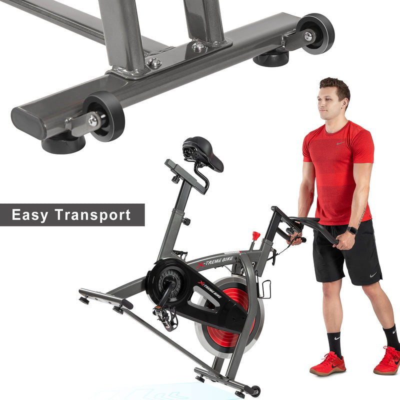 Exercise Bike Stationary 330 Lbs Weight Capacity- Indoor Cycling Bike with Comfortable Seat Cushion, Tablet Holder and LCD Monitor