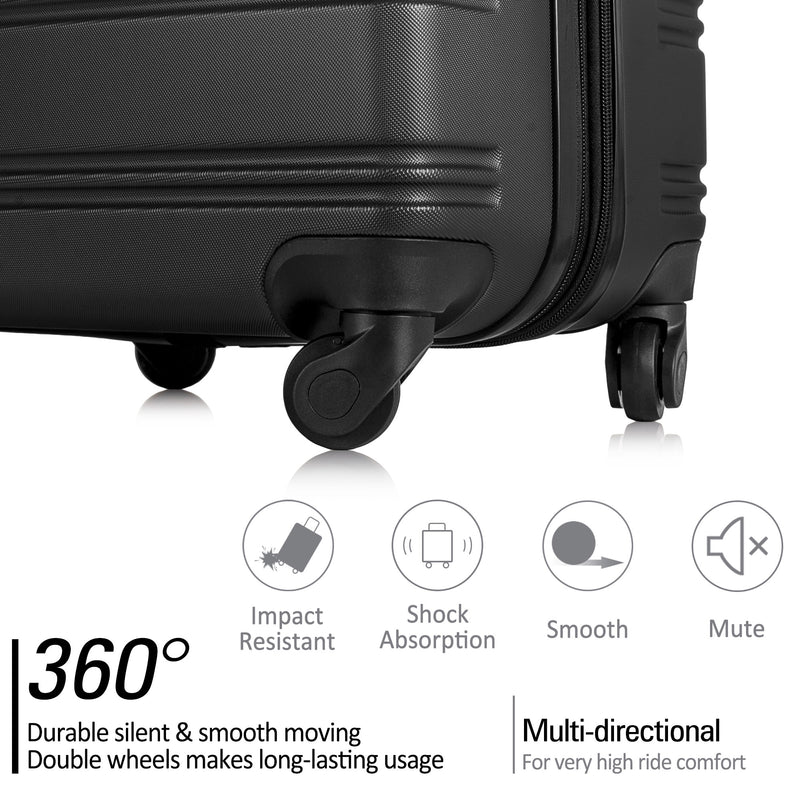3 Piece Luggage Set Suitcase with TSA Lock 20" 24" 28" - UPC 744581522482